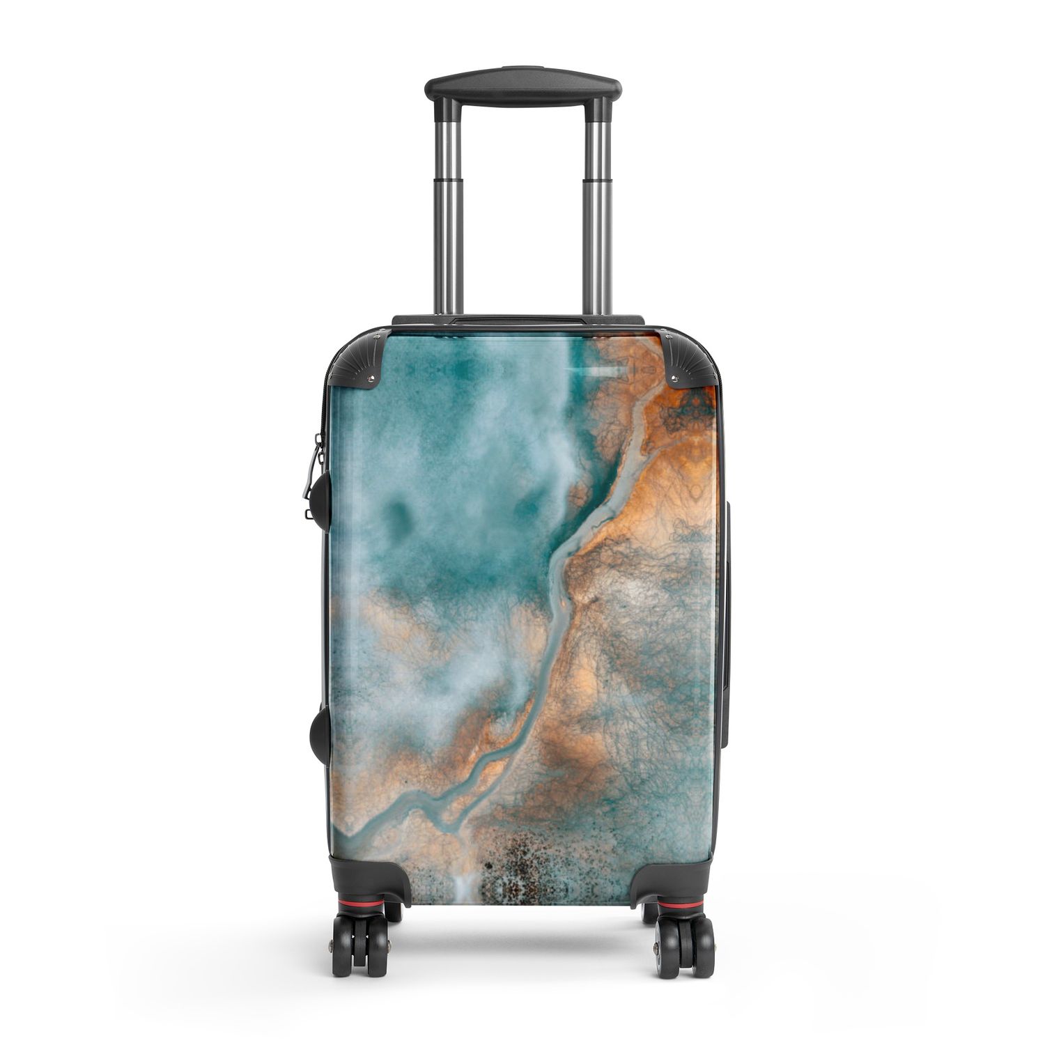 Blue and Gold Ombre Terrain- Hard-shell suitcase