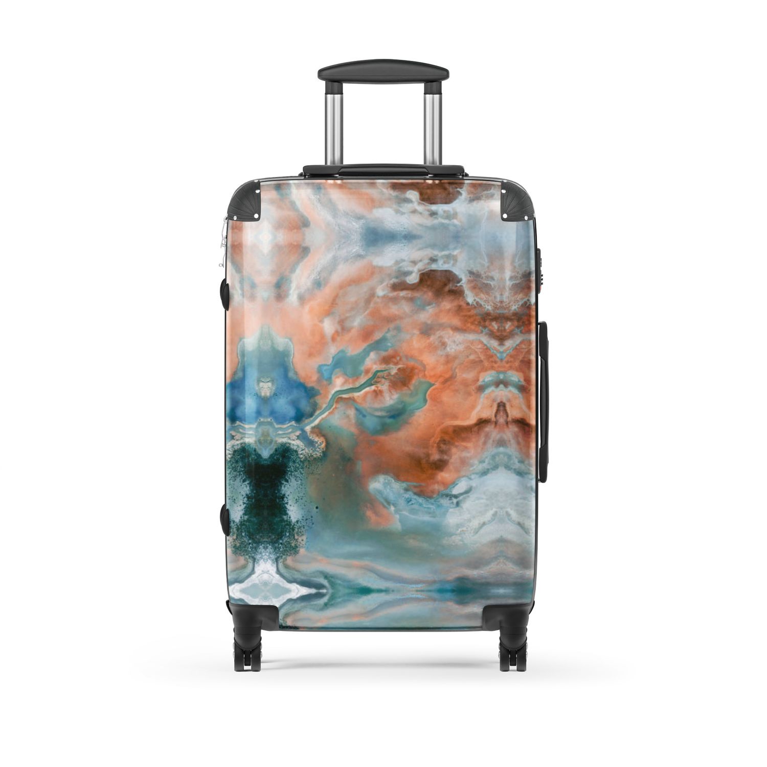 Blue and Red Terrain Hard-shell suitcase