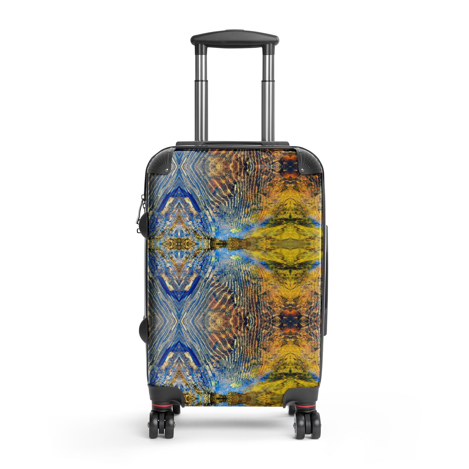Blue and Green Terrain Hard-shell suitcase