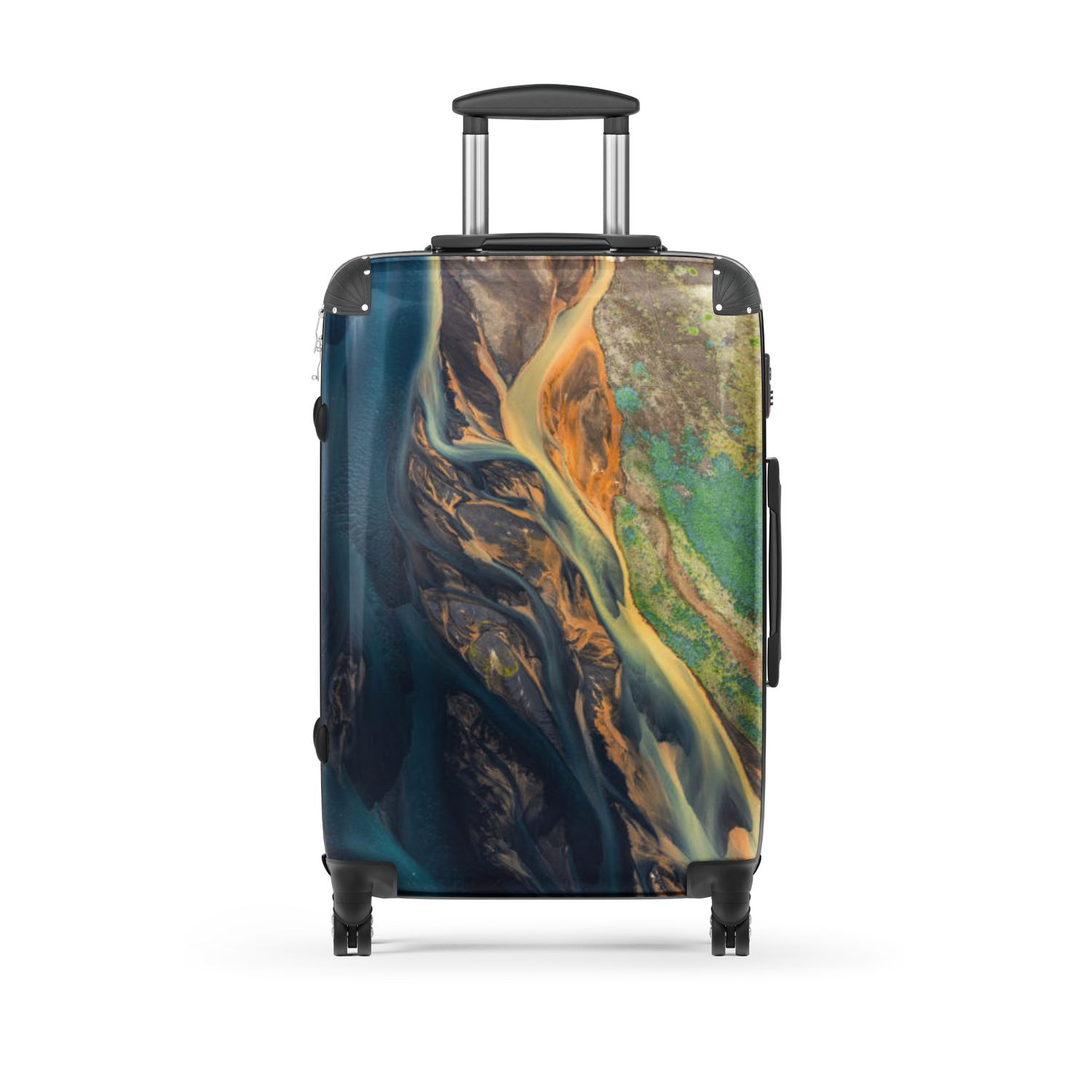 Green and Orange Terrain Ombre Hard-shell suitcase
