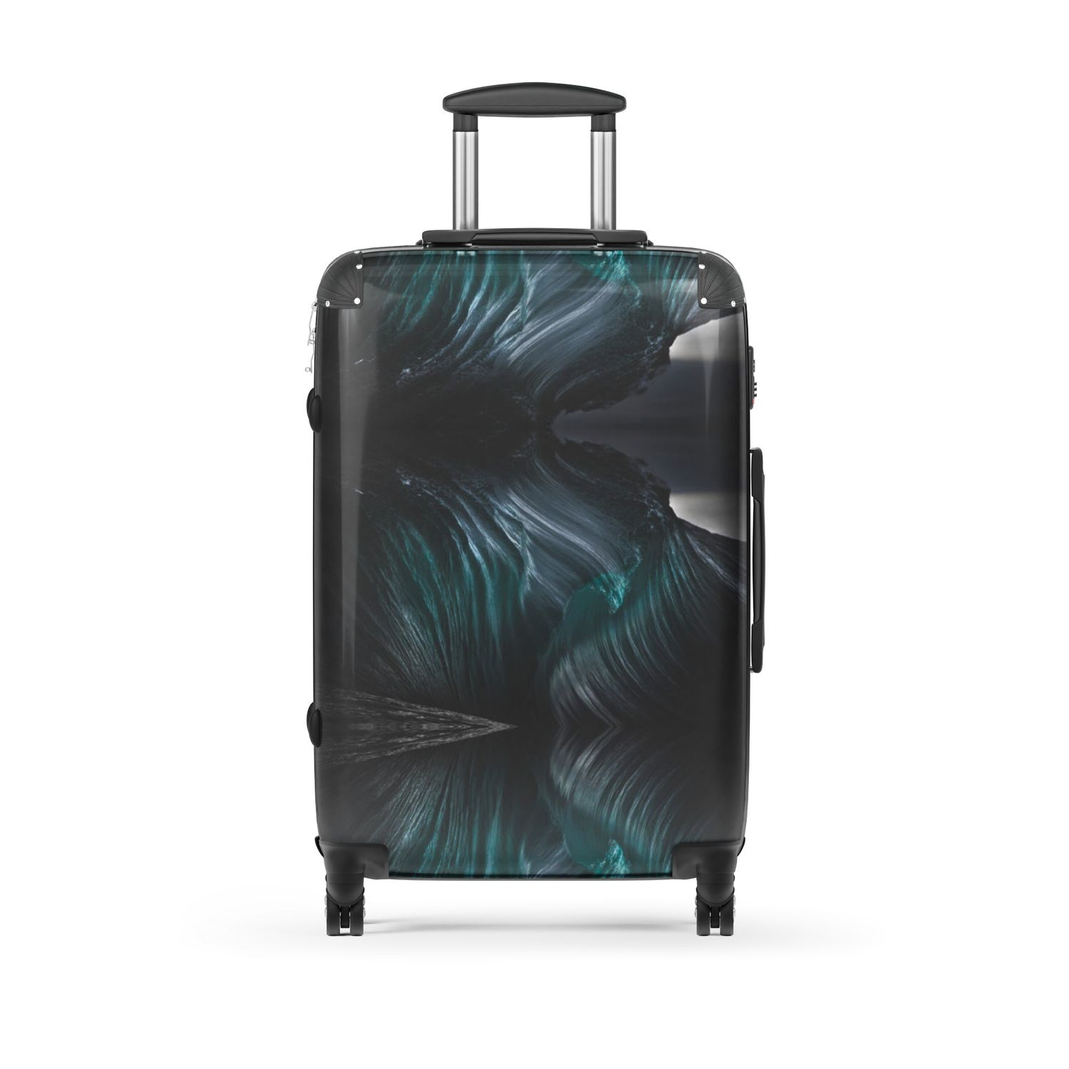 Black and Green Water Ombre Hard-shell suitcase