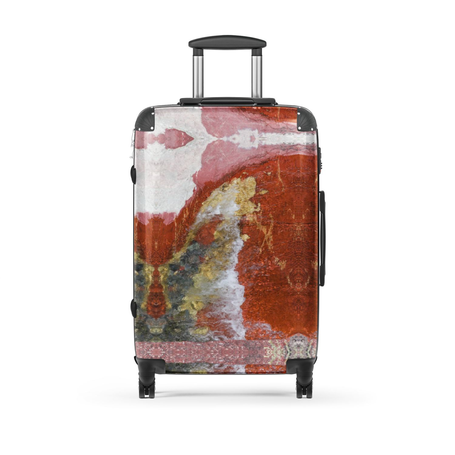 Red and Pink Ombre Terrain Hard-shell suitcase