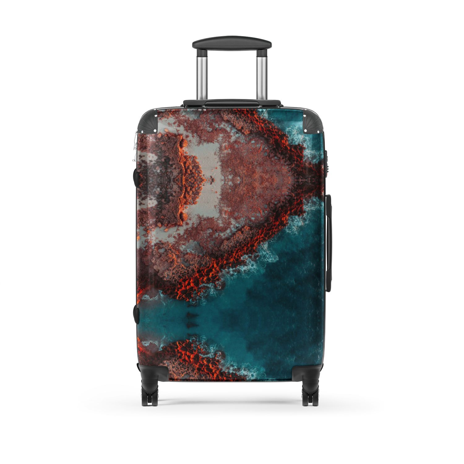 Red and Blue Ombre Terrain Hard-shell suitcase