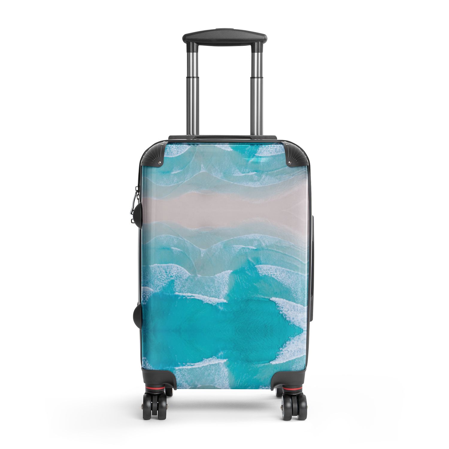 Pink and Blue Ocean Water Hard-shell suitcase