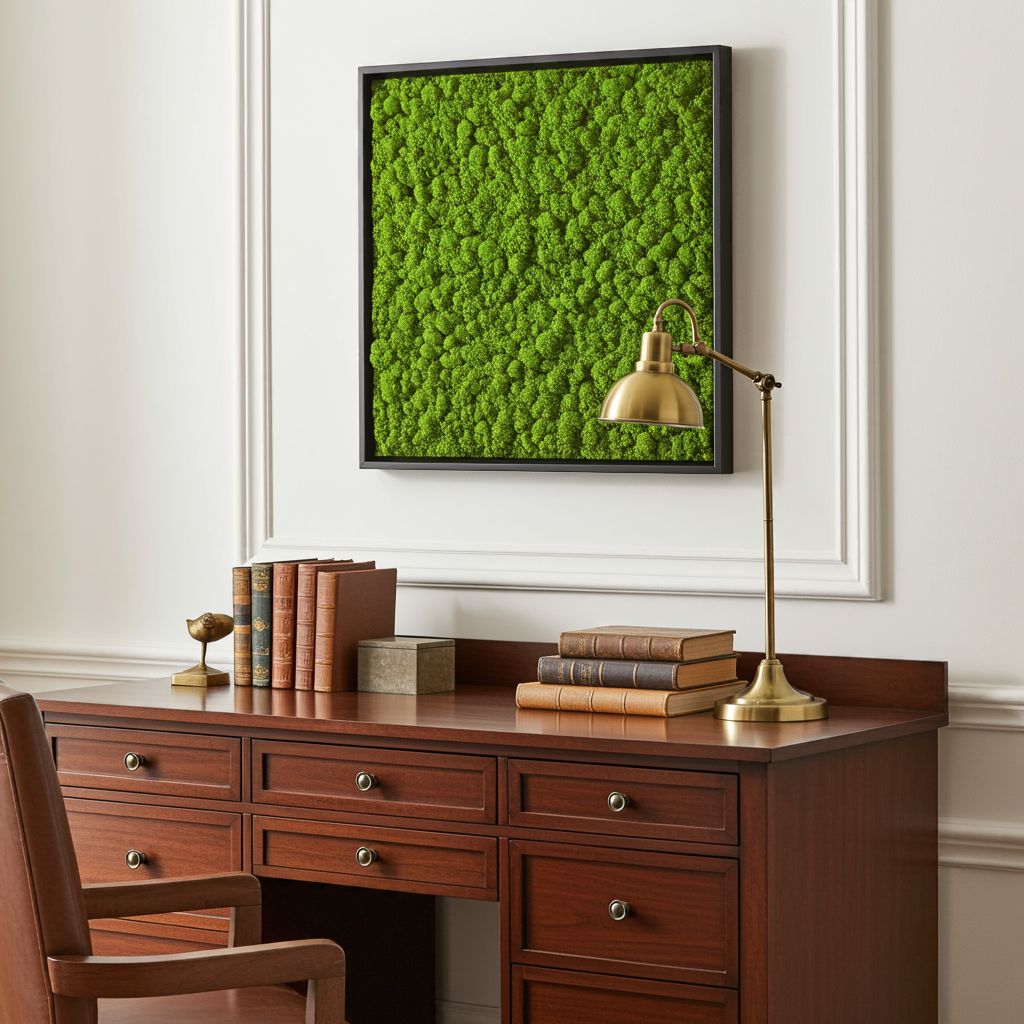 Obraz z Mchu Reniferowego/ Mchu Chrobotka w  Ramie 52x52cm