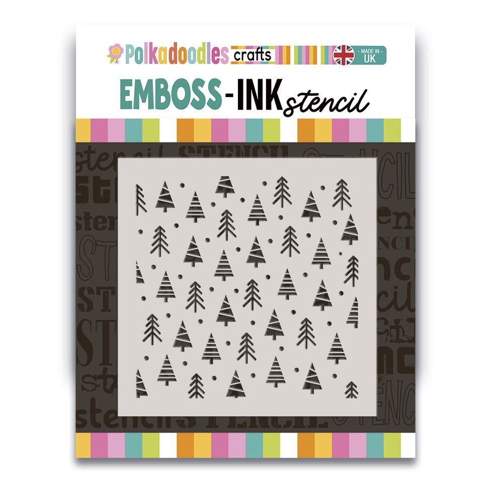 Cute Christmas Trees 6x6 Stencil Cute Christmas Trees 6x6 Stencil