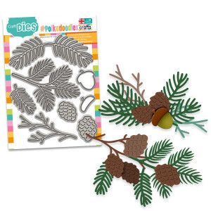 Autumn Winter Pinecones Die set  6x4