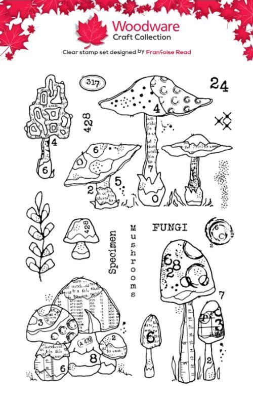 Mushrooms A5 Clear Stamp Set Mushrooms A5 Clear Stamp Set