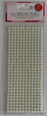 6mm  Ivory Adhesive Pearls 372 pcs 6mm  Ivory Adhesive Pearls 372 pcs
