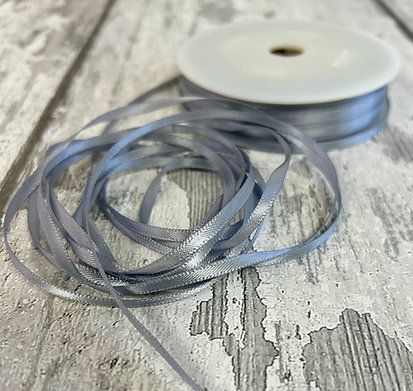 Silver Double Sided Satin Ribbon 3mm wide Silver Double Sided Satin Ribbon 3mm wide