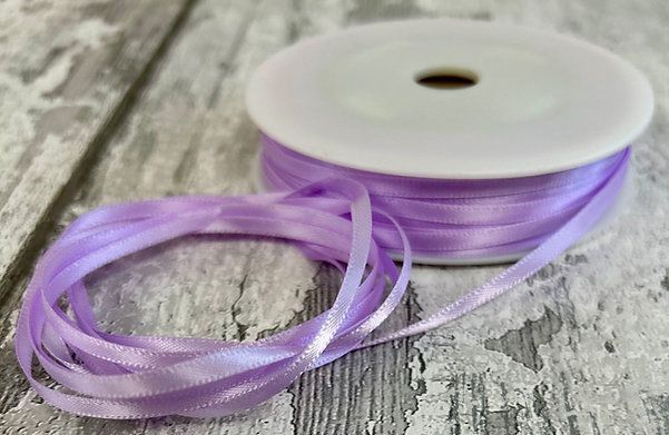 Lilac Double Sided Satin Ribbon 3mm wide Lilac Double Sided Satin Ribbon 3mm wide