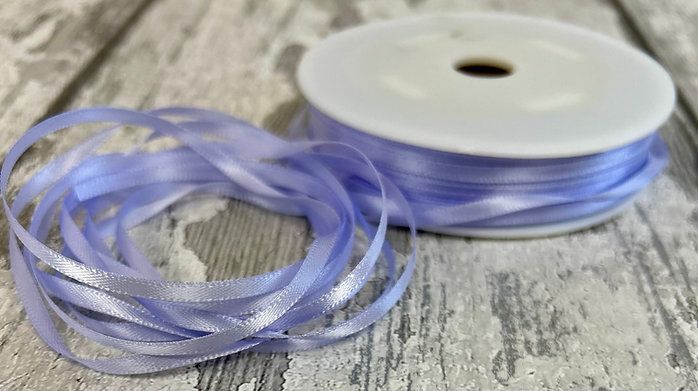 Light Lilac Double Sided Satin Ribbon 3mm wide Light Lilac Double Sided Satin Ribbon 3mm wide