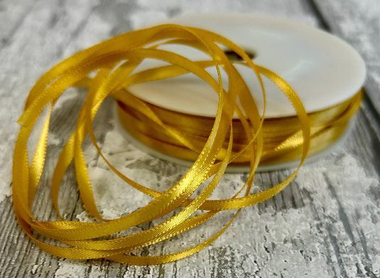 Gold Double Sided Satin Ribbon 3mm wide Gold Double Sided Satin Ribbon 3mm wide
