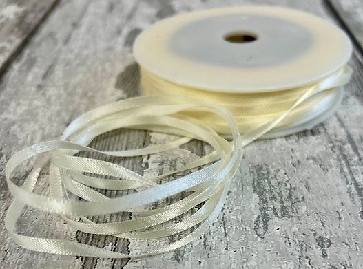 Egg Shell Green Double Sided Satin Ribbon 3mm wide Egg Shell Green Double Sided Satin Ribbon 3mm wide