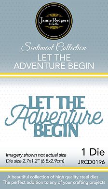 Let the adventure begin sentiment die