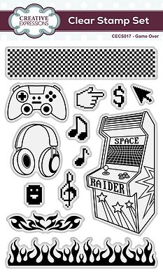 Game Over Clear Stamp