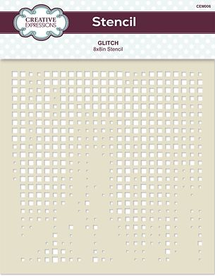 Glitch  8x8 Stencil