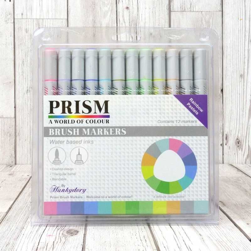 Prism Brush Markers Pk of 12 Rainbow Pastels