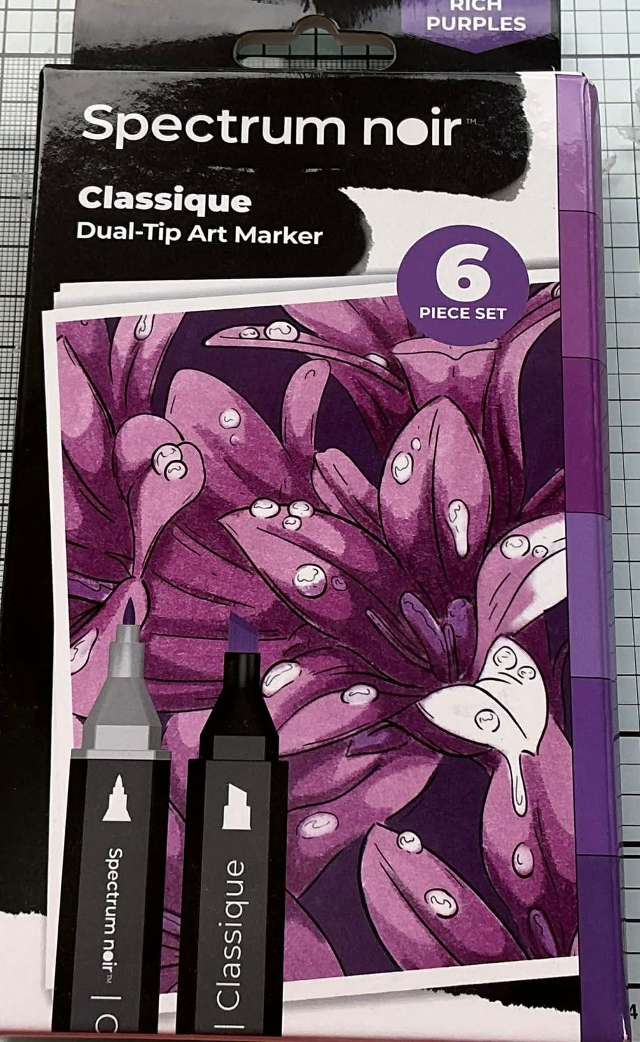 Rich Purples Marker pens from Crafters Companion x 6