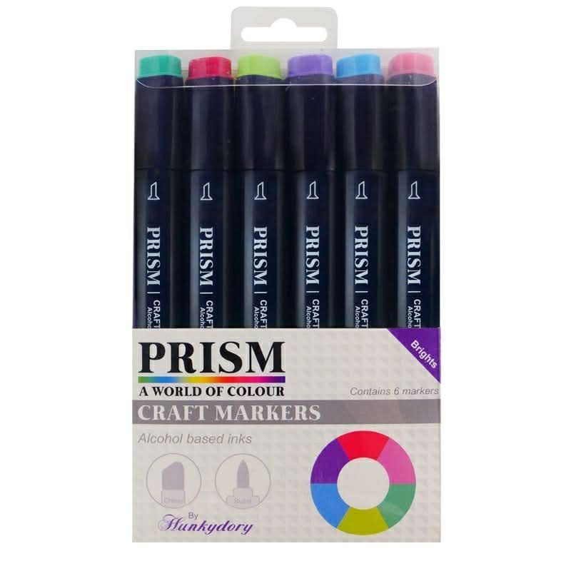 Set of 6 Bright Colours Prism Alcohol Pens Set of 6 Bright Colours Prism Alcohol Pens