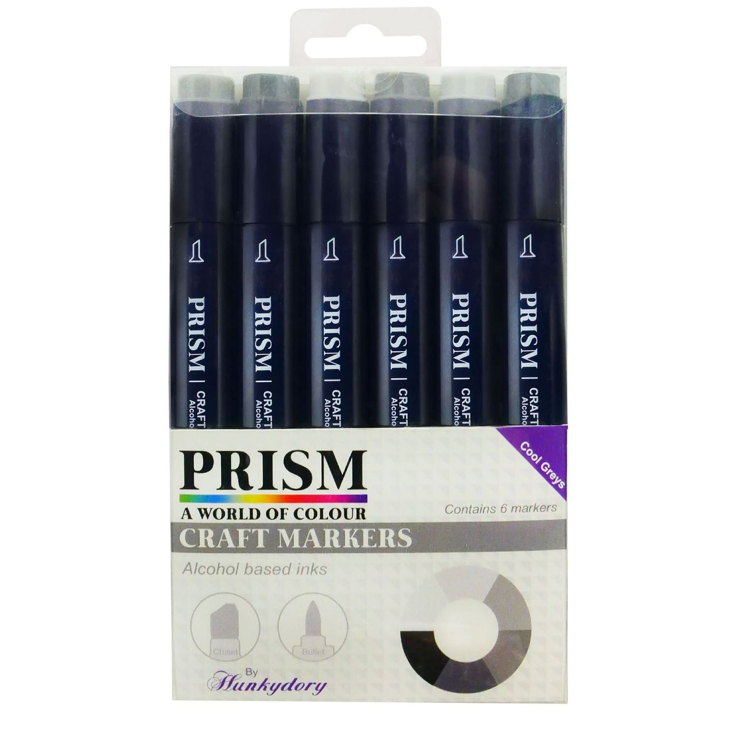 Set of 6 shades of Cool Greys Prism Alcohol Pens Set of 6 shades of Cool Greys Prism Alcohol Pens