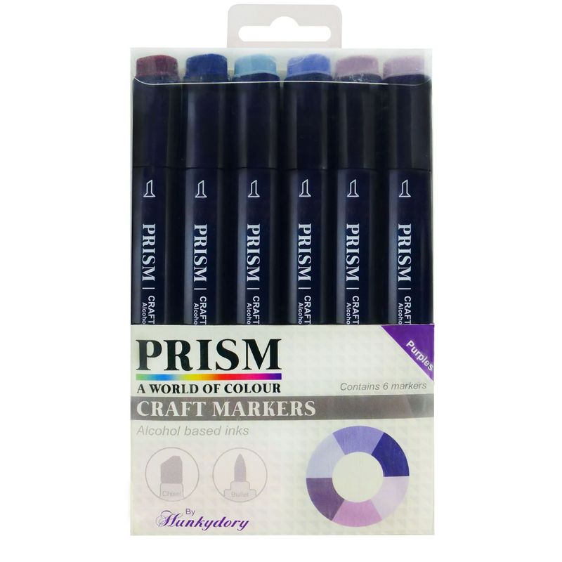 Set of 6 shades of Purple Prism Alcohol Pens Set of 6 shades of Purple Prism Alcohol Pens