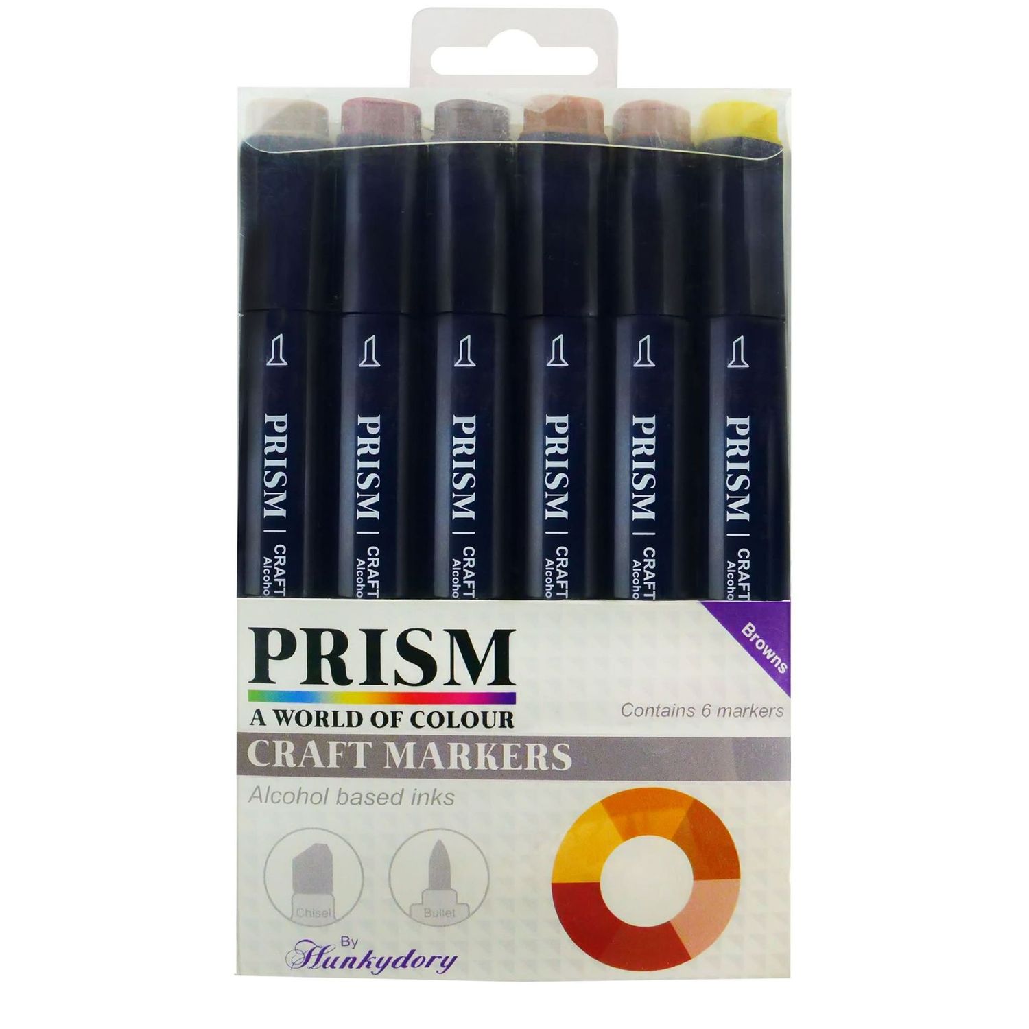 Set of 6 shades of Brown Prism Alcohol Pens Set of 6 shades of Brown Prism Alcohol Pens