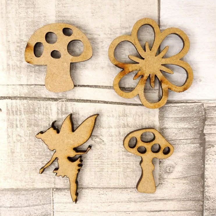 Fairy Blossoms MDF Shapes x60pcs