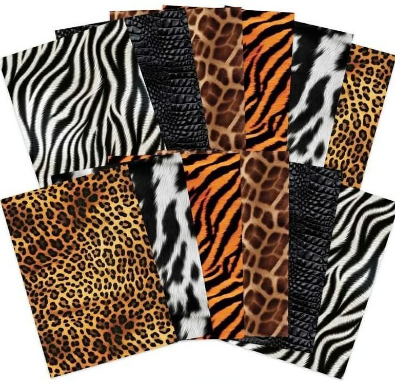 Adorable Designer Card Pack Animal Prints A4 Sheets