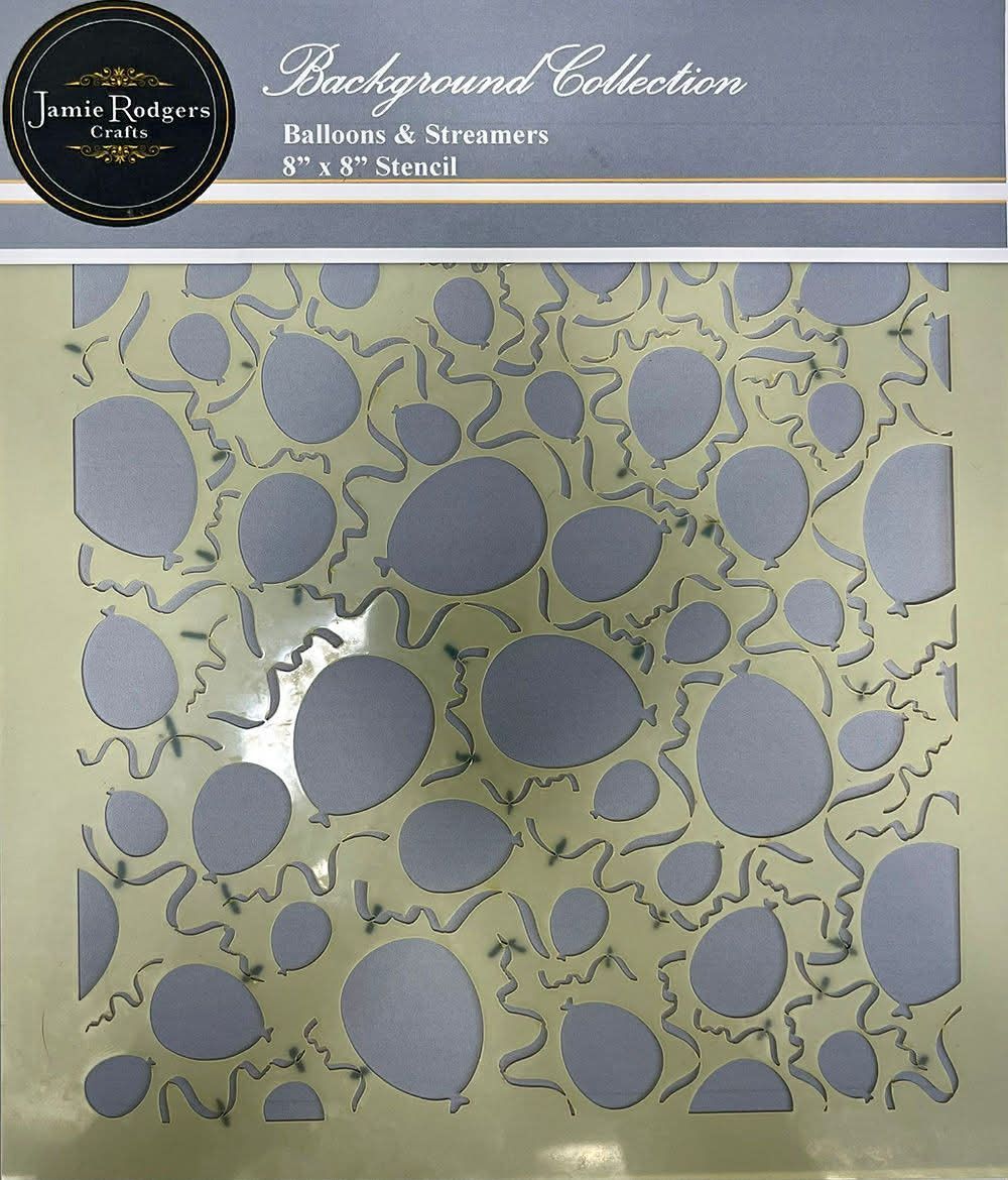 Balloons and Streams 8x8 Stencil