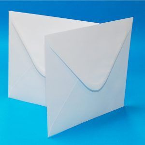 Scallop Edge Card and Envelope Pack of 25  8x8
