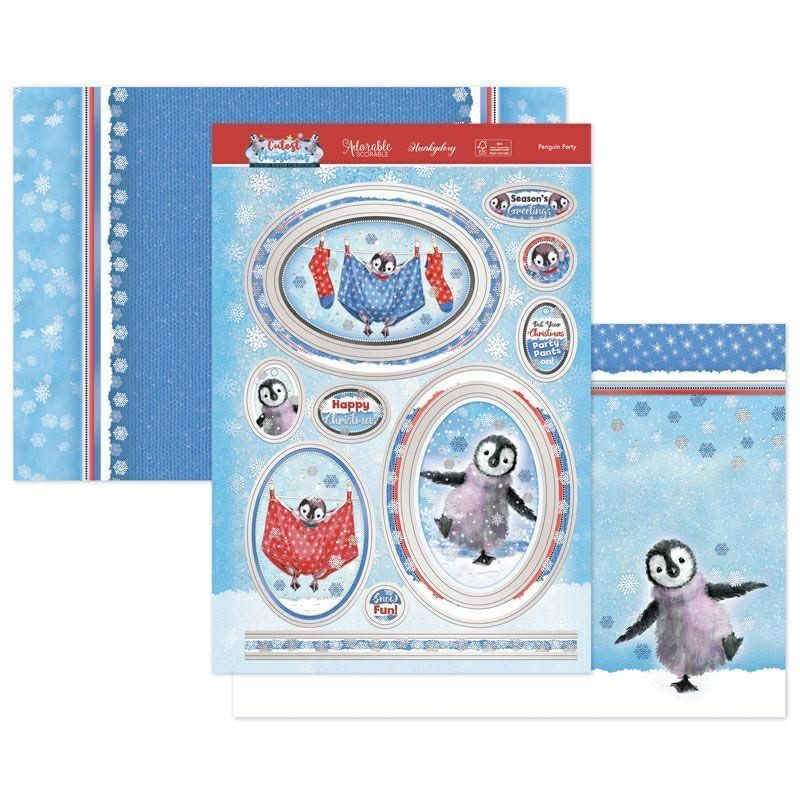 Penguin Party Luxury Card Topper Penguin Party Luxury Card Topper