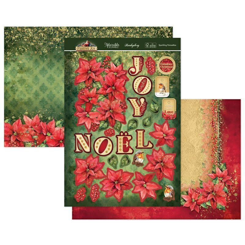 Sparkling Poinsettias Luxury Card Topper Sparkling Poinsettias Luxury Card Topper