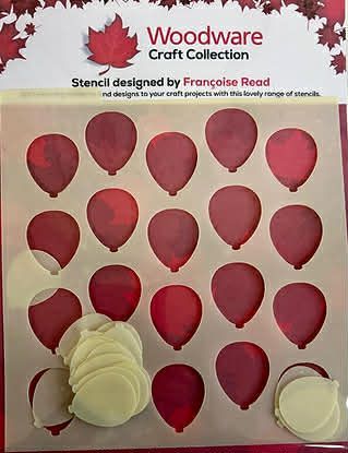 Woodware 6x6 Balloon Stencil Woodware 6x6 Balloon Stencil