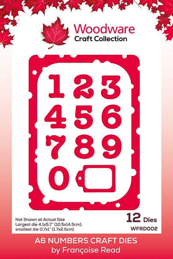 A6 Numbers Craft Die by Francoise Read A6 Numbers Craft Die by Francoise Read