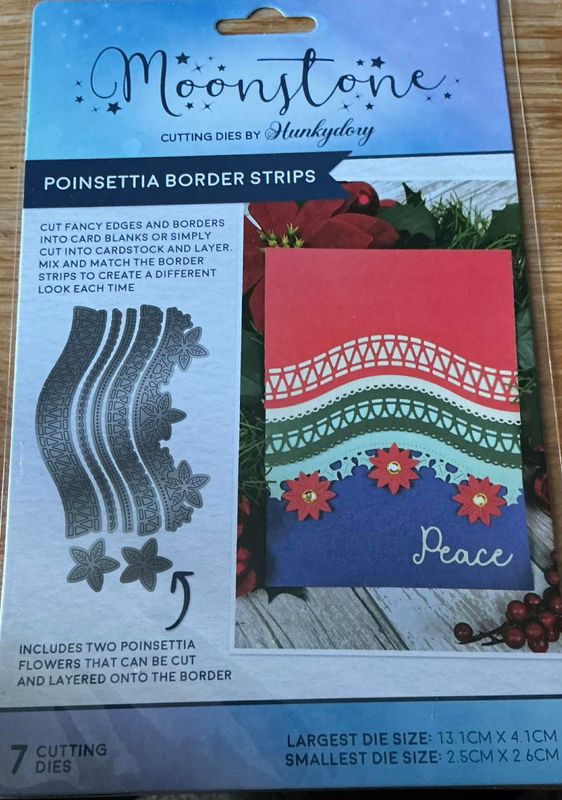 Moonstone Die  Poinsettia Border Strips