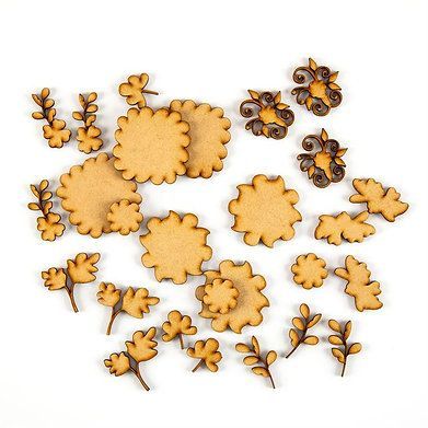 JRC Crafts Flowers and leavesTags #2 27 pcs