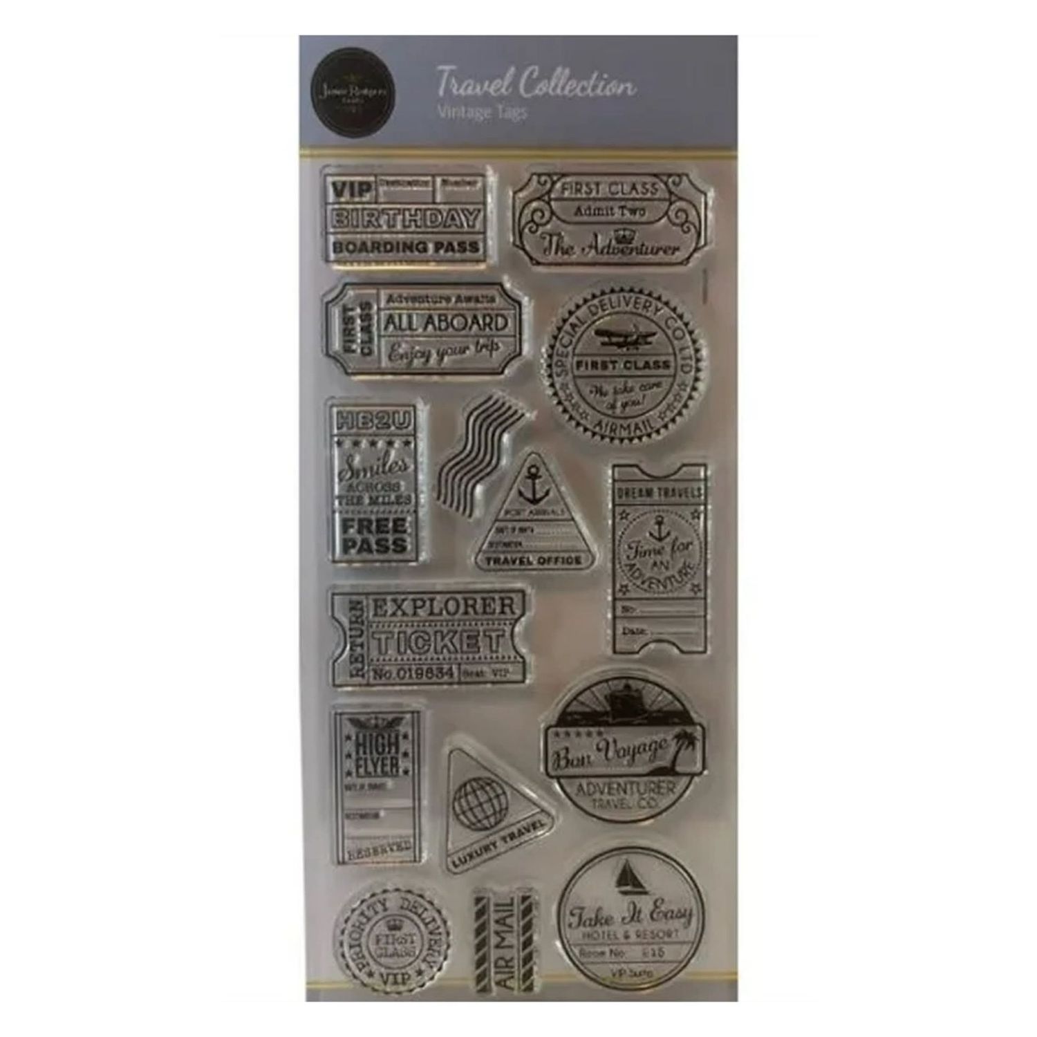 Vintage Tag Stamp Set from Travel Collection
