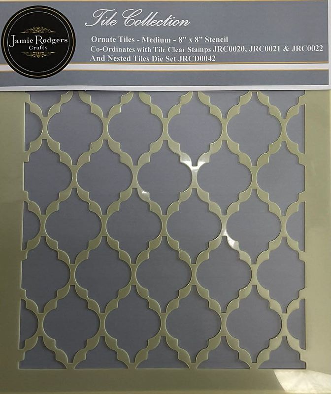 Medium Ornate Tiles 8x8 Stencil
