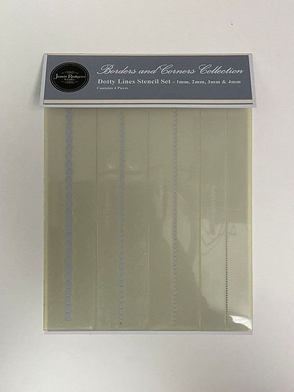Dotty Lines Stencil x4