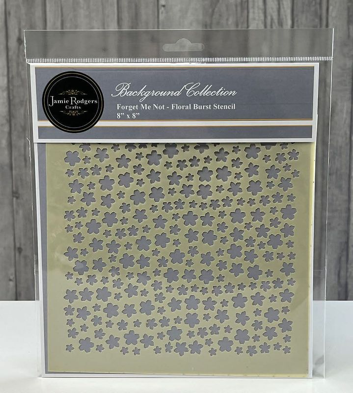 Floral Burst  8x8 Stencil