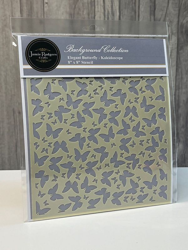 Elegant Butterflies Kaleidoscope 8x8 Stencil