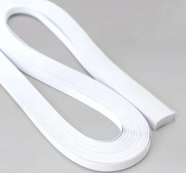 Classic White Outline  5mm Strips x 100