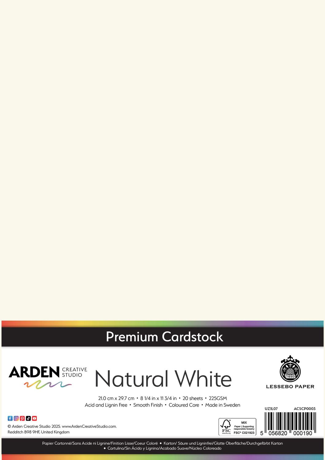 Natural White A4 x 20 sheets