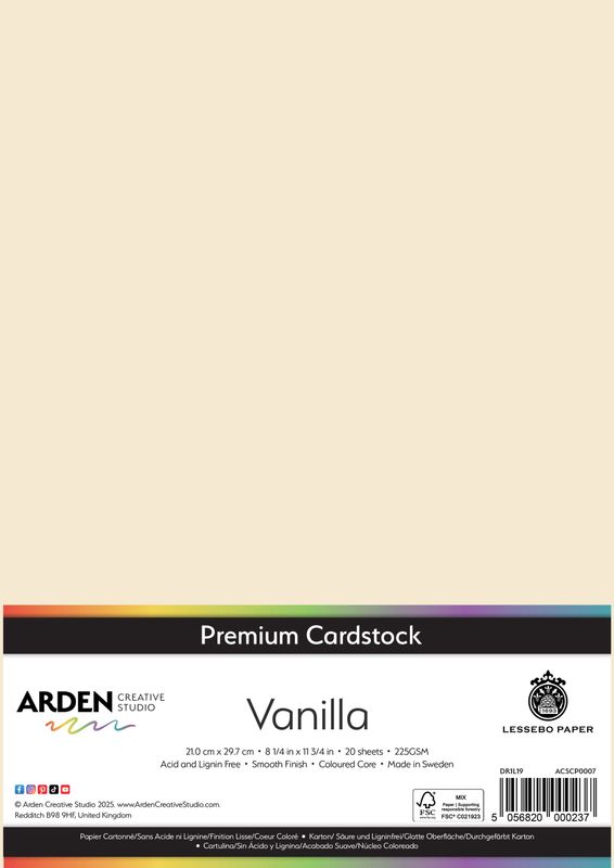 Vanilla A4 x 20 sheets
