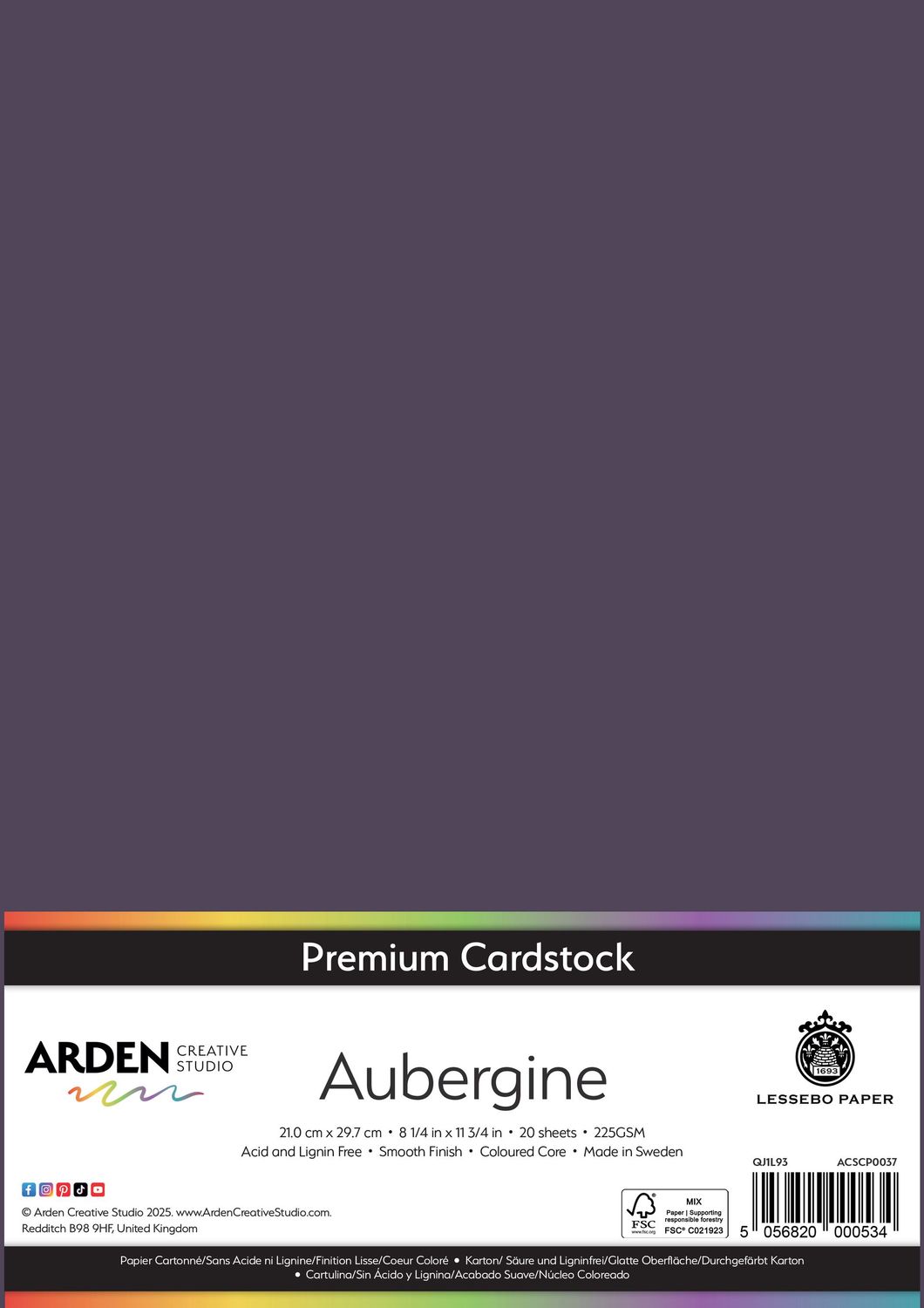 Aubergine A4 x 20 sheets