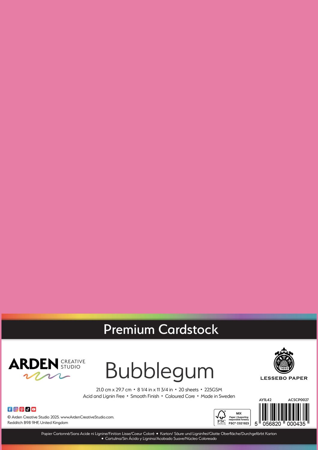 Bubblegum  A4 x 20 sheets