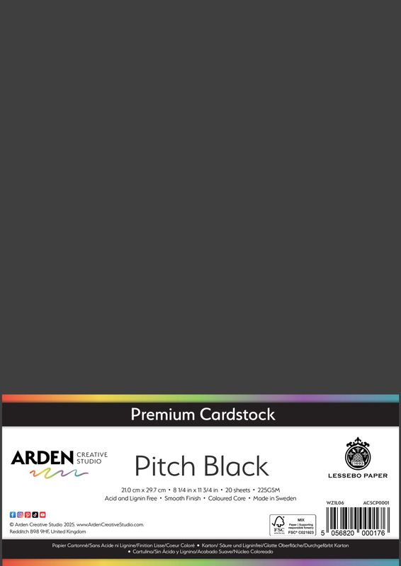 Pitch Black A4 x 20 sheets