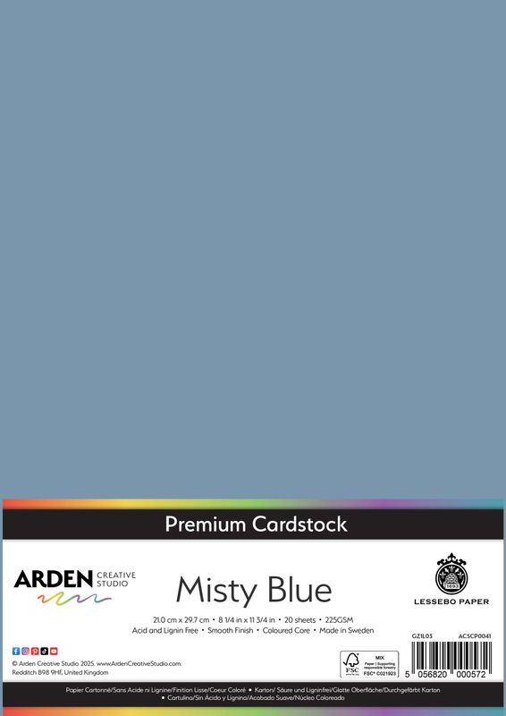 Misty Blue A4 x 20 sheets