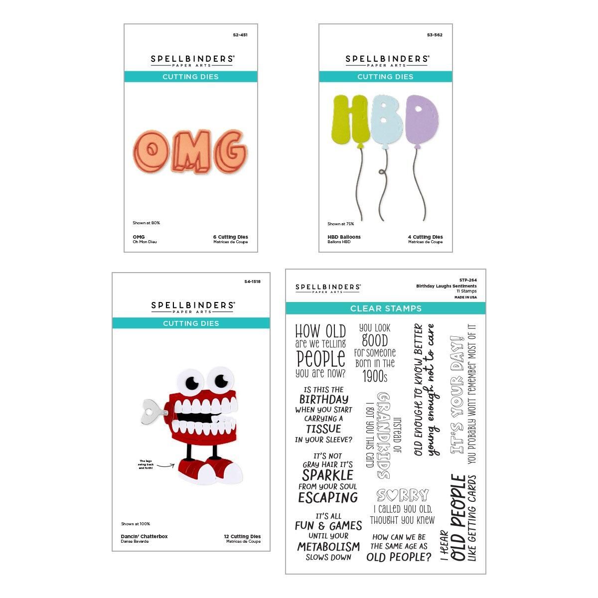 Spellbinders - Aged to Perfection Dies and Stamp Bundle